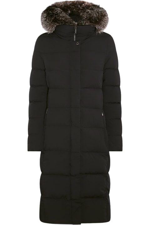 ダウンジャケット・コート MOORER BLACK WOOL ZAGARA DOWN JACKET Moorer Black Wool Zagara Down Jacket | italist