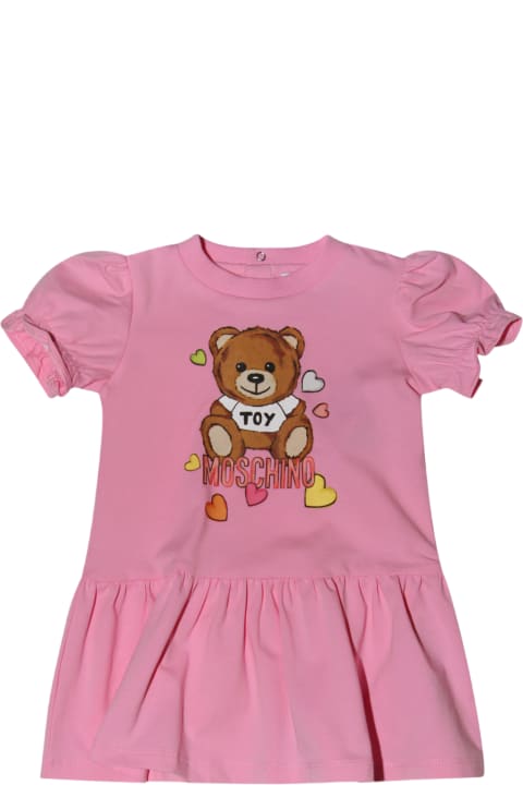 Moschino Bodysuits & Sets for Baby Girls Moschino Pink Cotton Mini Dress