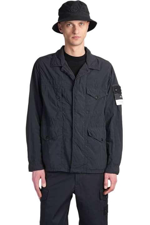 Stone Island Coats & Jackets for Men Stone Island Casual Jacket In Black Polyamide