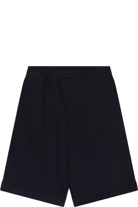 Balmain Bottoms for Girls Balmain Navy Blue Cotton Shorts