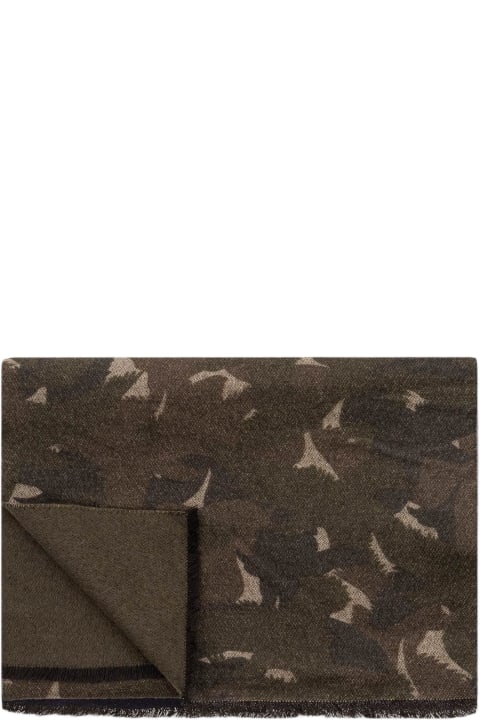أدوات منزلية Larusmiani Camouflage Scarf Scarf