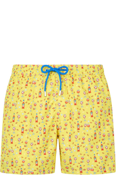 أدوات منزلية MC2 Saint Barth Man Lightweight Fabric Swim-shorts Lighting Micro Fantasy With Aperol Spritz Print | Aperol Special Edition