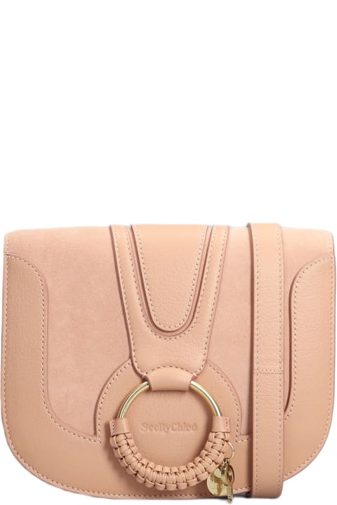 See by Chloé Totes for Women See by Chloé Hana Shoulder Bag In Rose-pink Suede And Leather