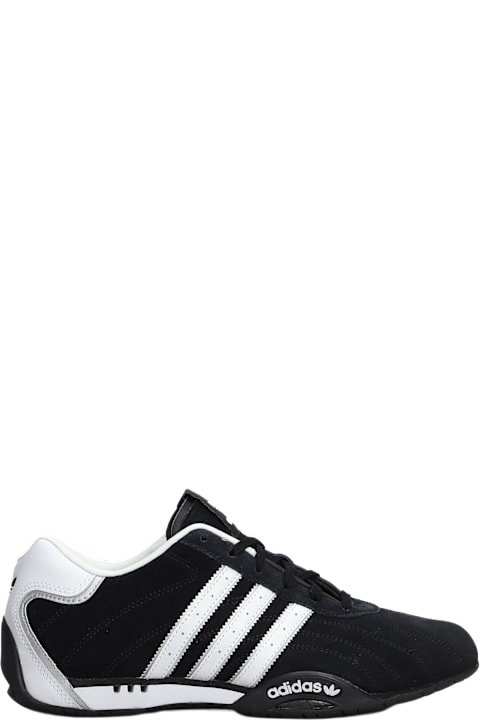 Adidas for Men Adidas Adiracer Lo Sneakers In Black Suede