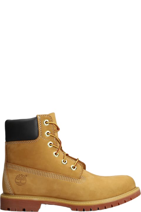Timberland Shoes for Women Timberland 6in Prem Combat Boots In Beige Suede