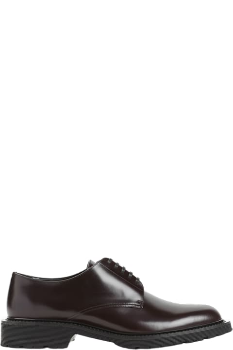 Saint Laurent Laced Shoes for Men Saint Laurent Almond Toe Lace-up Shoes