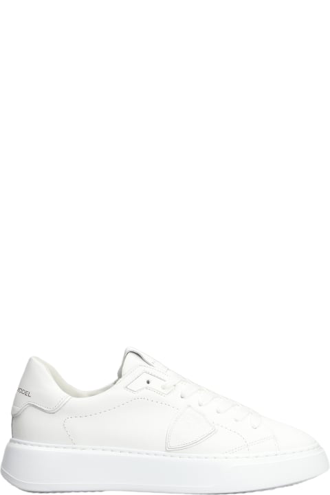 Fashion for Women Philippe Model Temple Low Sneakers In White Leather