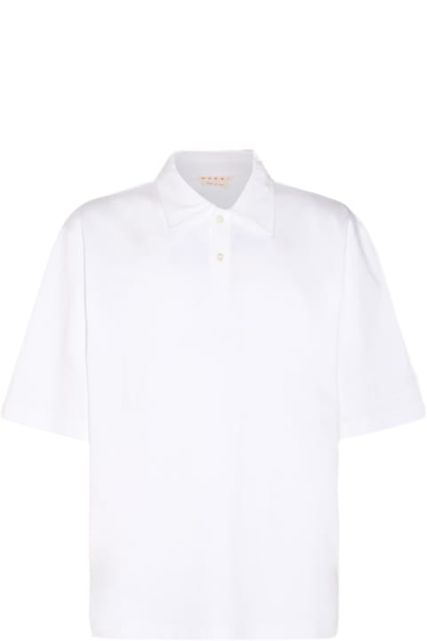 Marni for Men Marni White Cotton Polo Shirt