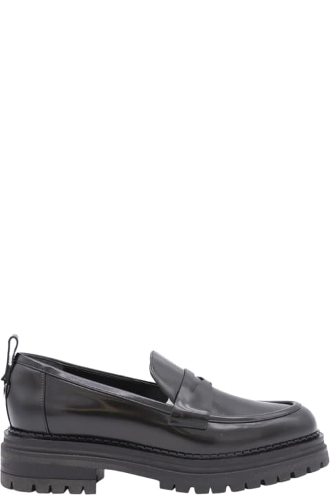 Sergio Rossi Shoes for Women Sergio Rossi Black Leather Sr Joan Loafers