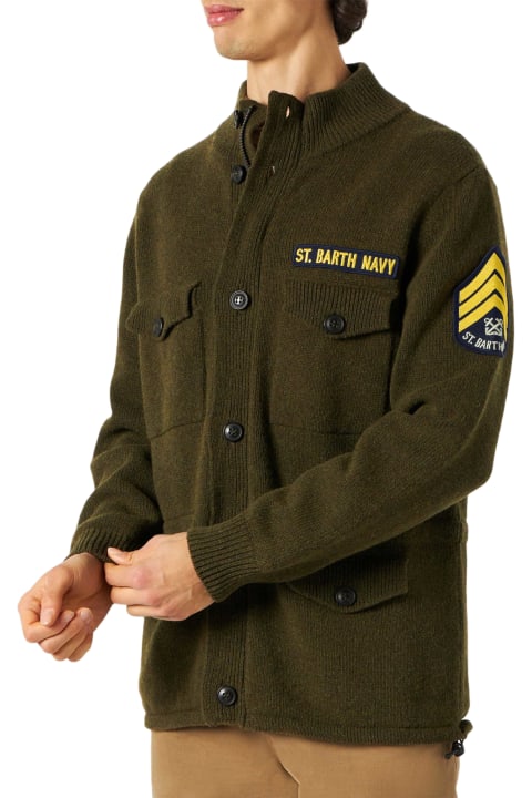 Homeware MC2 Saint Barth Knitted Field Jacket With Patch