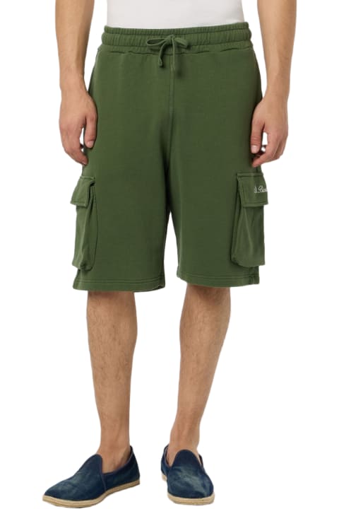 Homeware MC2 Saint Barth Man Military Green Cargo Short Pants Cargy