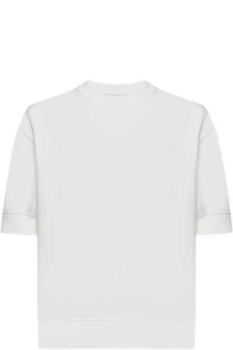 Jil Sander Fleeces & Tracksuits for Men Jil Sander White Cotton Short-sleeved Sweatshirt