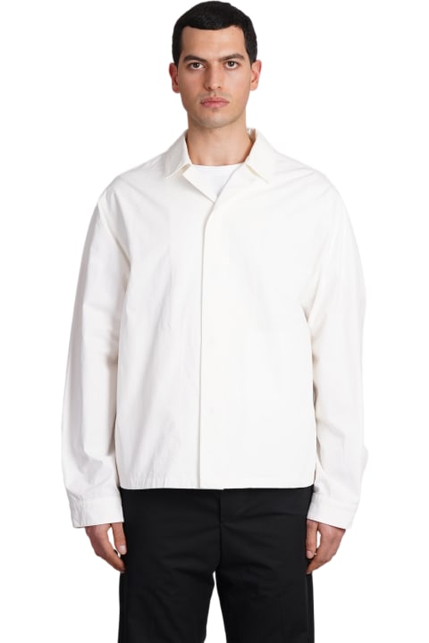 OAMC for Men OAMC System Shirt Casual Jacket In White Cotton