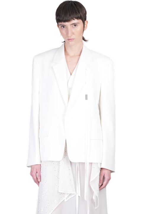 Ann Demeulemeester for Women Ann Demeulemeester Susa Blazer In White Viscose