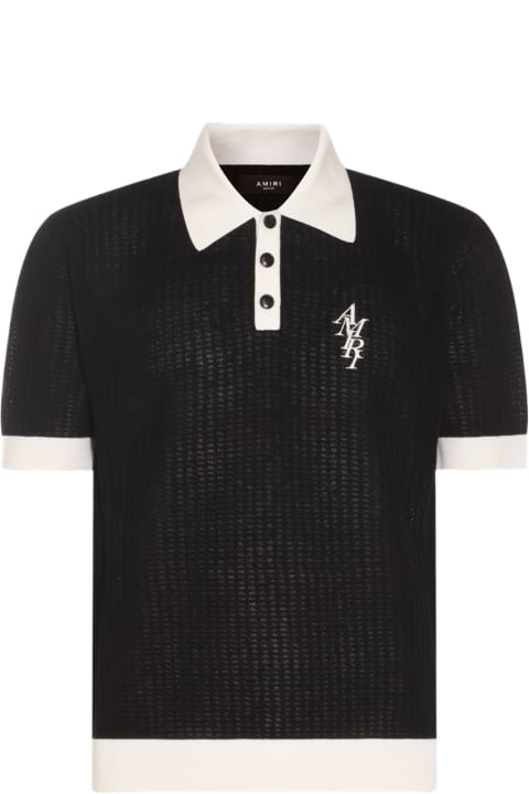 Clothing Sale for Men AMIRI Black And White Cotton Blend Polo Shirt