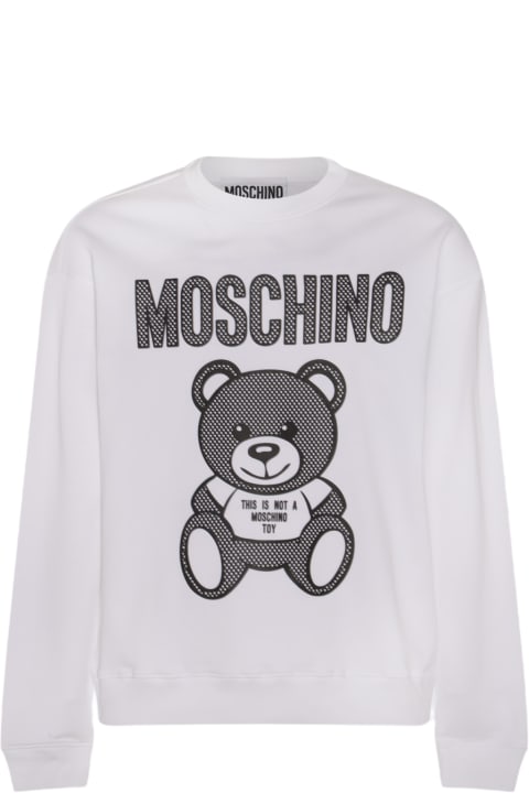 Moschino Fleeces & Tracksuits for Men Moschino White Cotton Sweatshirt