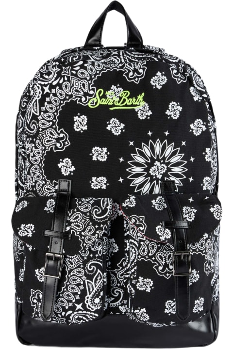أدوات منزلية MC2 Saint Barth Canvas Backpack Cody With Black Bandanna Print