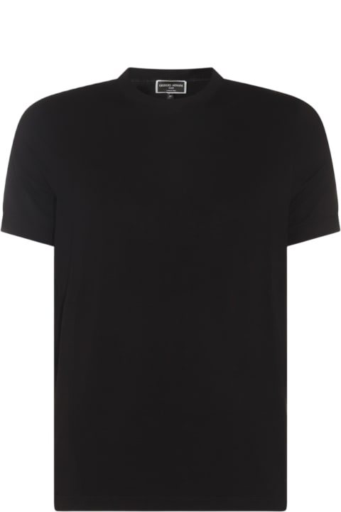 Giorgio Armani Topwear for Men Giorgio Armani Black Viscose T-shirt