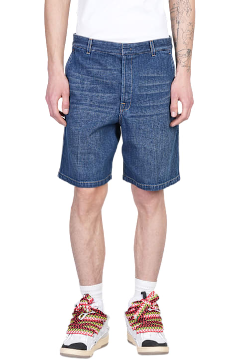 Lanvin for Men Lanvin Shorts In Blue Cotton