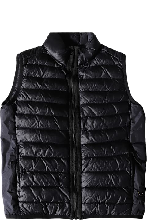 Topwear for Boys Stone Island Dark Blue Down Jacket
