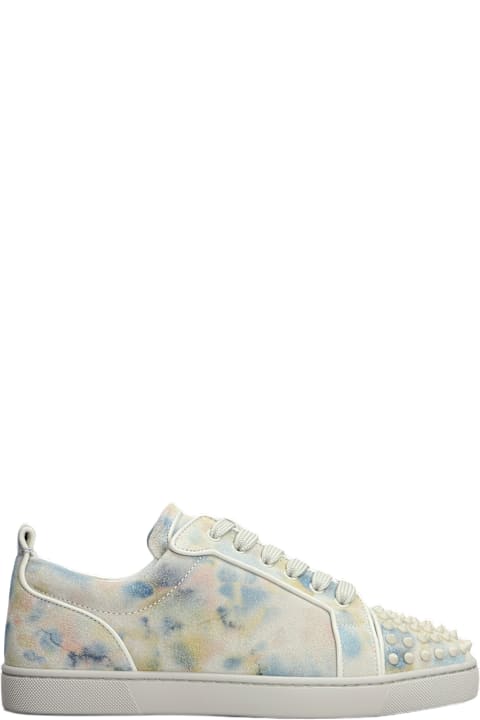 Christian Louboutin Sneakers for Women Christian Louboutin Louis Junior Spikes Sneakers In Multicolor Suede