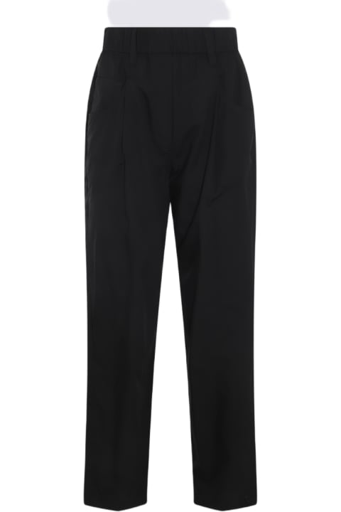 Pants & Shorts for Women Brunello Cucinelli Black Cotton Pants