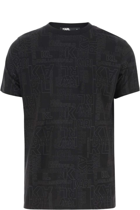 メンズ Karl Lagerfeldのトップス Karl Lagerfeld Cotton T-shirt With All-over Logo