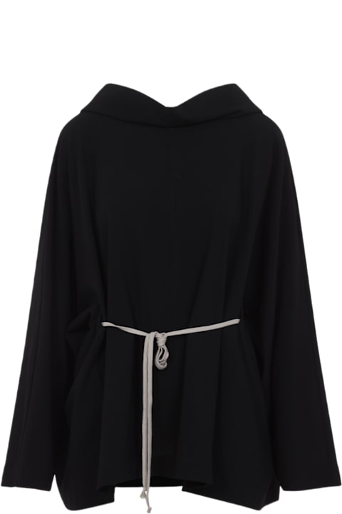 Rick Owens Dresses for Women Rick Owens Hooded Tunic Mini Dress