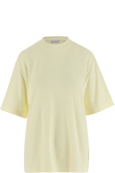 Burberry Topwear for Women Burberry Cotton Terry T-shirt With Ekd