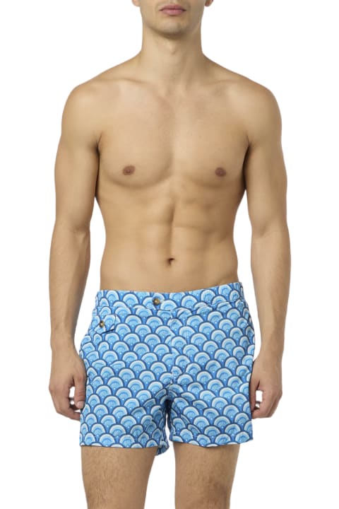 Homeware MC2 Saint Barth Man Comfort Swim Shorts With Geometric Print