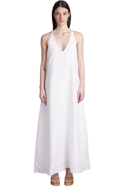 120% Lino Dresses for Women 120% Lino Dress In White Cotton