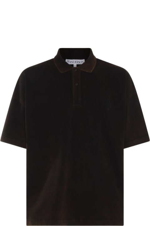 J.W. Anderson Topwear for Men J.W. Anderson Dark Brown Cotton Polo Shirt