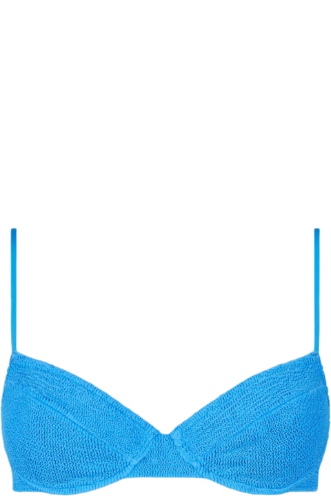 Underwear & Nightwear for Women MC2 Saint Barth Woman Bluette Crinkle Underwired Bralette Swimsuit