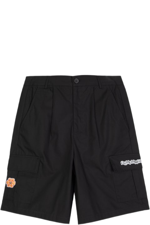 Cargo Shorts Black cotton cargo short