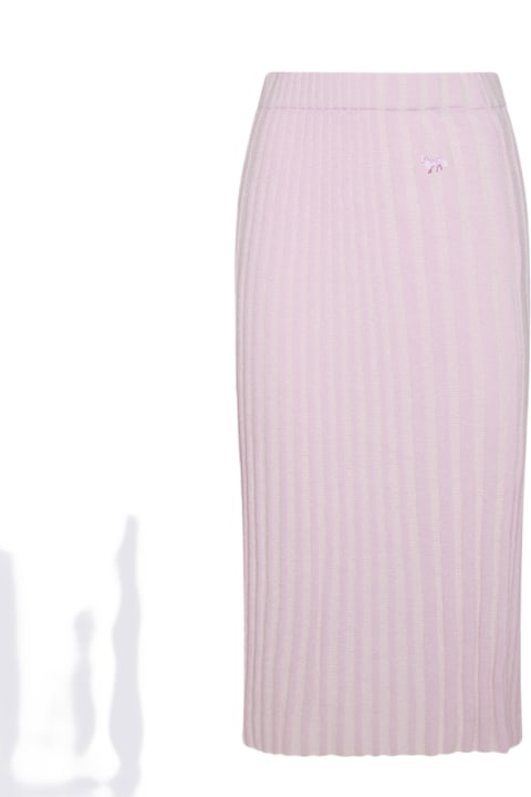 ウィメンズ新着アイテム Maison Kitsuné Lilac Cotton Skirt