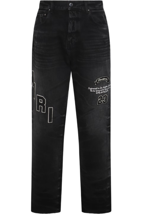 Jeans for Men AMIRI Black Denim Logo Patch Jeans