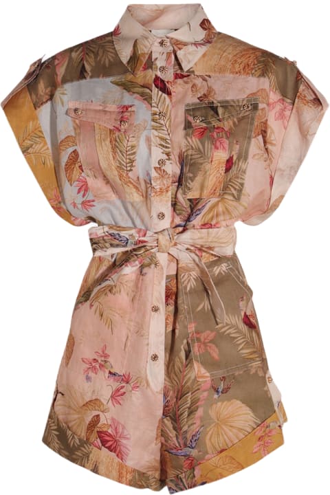 オールインワン・サロペット ZIMMERMANN Woman Jumpsuits Multicolor 4235YSS253 SPLI Multicolored ascension graphic-print jumpsuit Zimmermann