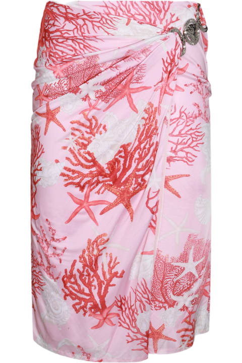 Homeware Versace Pink And Whte Viscose Skirt