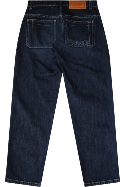 Bottoms for Girls Versace Blue Denim Jeans