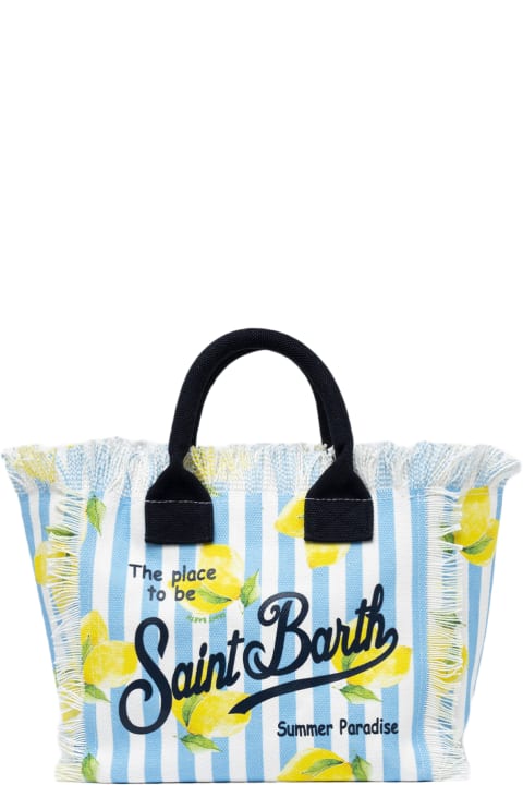 Homeware MC2 Saint Barth Striped Cotton Canvas Colette Handbag