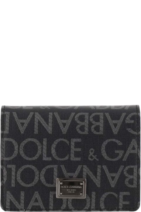 Dolce & Gabbana Accessories for Men Dolce & Gabbana Bi-fold Wallet With All-over Monogram