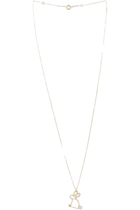 Aliita Necklaces for Women Aliita Gold And White Conejito Pearl Necklace