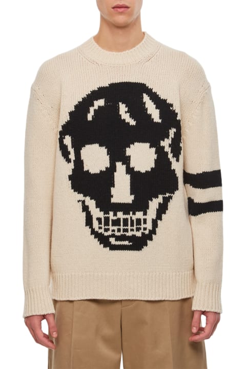 Sweaters for Men Alexander McQueen Crewneck Skull Sweater