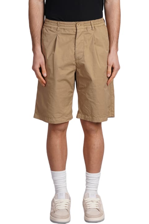 Paura Pants for Men Paura Harrison Shorts In Beige Cotton