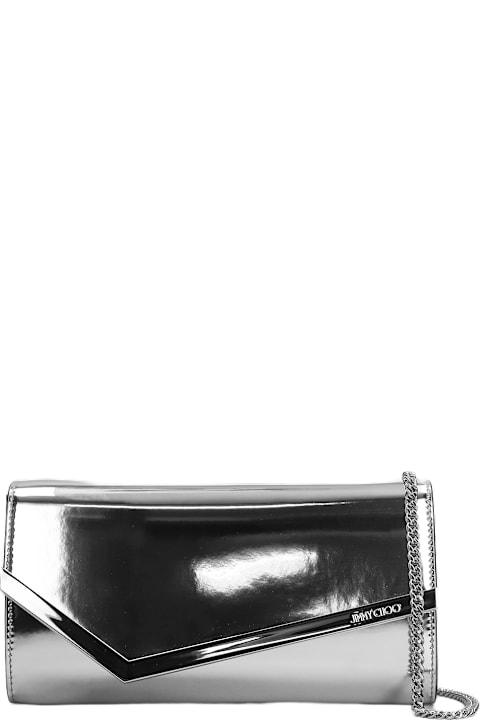 Jimmy Choo Clutches for Women Jimmy Choo Emmie Clutch In Silver Leather