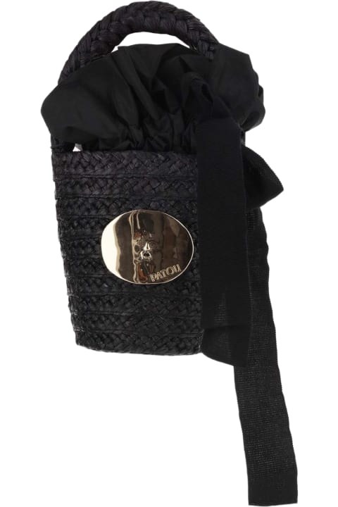 Patou Shoulder Bags for Women Patou Raffia Bucket Bag