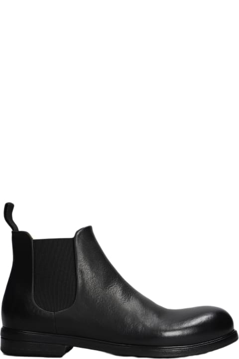 メンズ新着アイテム Marsell Ankle Boots In Black Leather