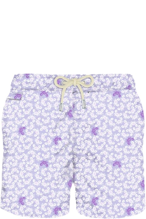 Homeware MC2 Saint Barth Man Light Fabric Swim Shorts With Crab Print