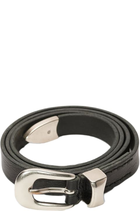 2 Cm Belt Black leather belt - 2 cm belt