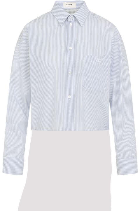 Celine for Women Celine Cropped Triomphe Cropped Shirt